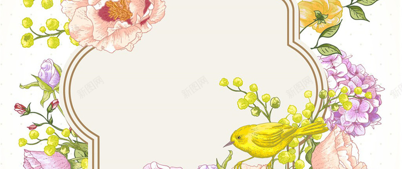 文艺小清新花鸟手绘背景jpg设计背景_88icon https://88icon.com 文艺 植物 浪漫 清新 自然 手绘 黄鹂鸟 海报banner 卡通 童趣