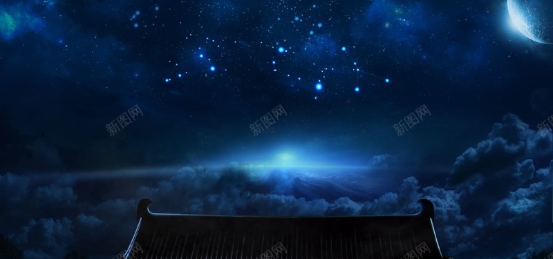 夜空浪漫背景jpg设计背景_88icon https://88icon.com 海报banner 夜空 星星 梦幻 浪漫
