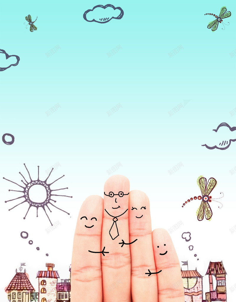 父亲节海报创意手指海报背景psd设计背景_88icon https://88icon.com 父亲节 爸爸 父亲 手指 活动 优惠 感恩父亲 父亲如山 卡通