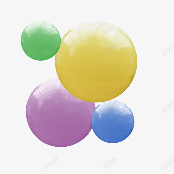 五彩斑斓的大气球png免抠素材_88icon https://88icon.com 气球 玩具 儿童 彩色