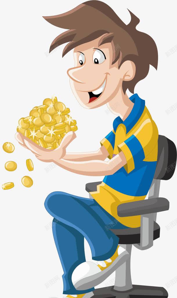 挣钱png元素png免抠素材_88icon https://88icon.com png 人物 元素 卡通 挣钱 熬夜 熬夜不脱发 熬夜加班