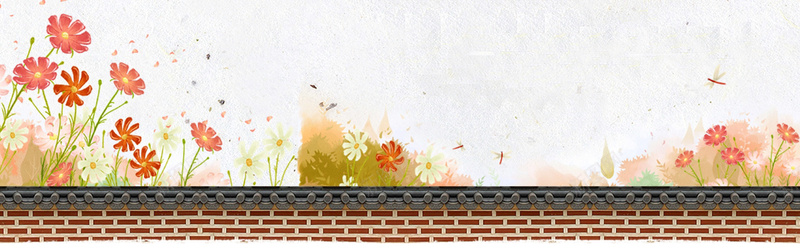 做旧灰色屋檐城墙墙壁横幅psd设计背景_88icon https://88icon.com 海报banner