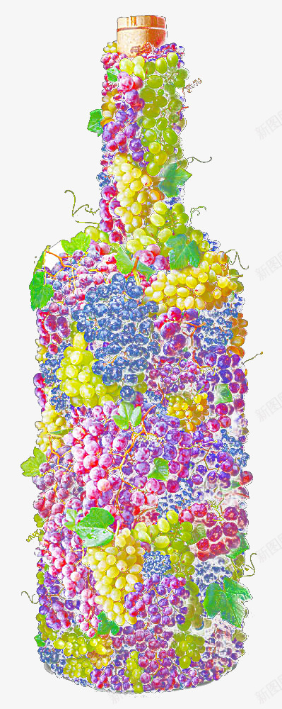 卡通手绘水果葡萄瓶子pngpng免抠素材_88icon https://88icon.com 卡通手绘葡萄 水果葡萄 手绘瓶子 葡萄瓶子 瓶子特写 瓶子特效png