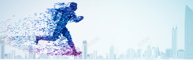 商务拼接小人蓝色背景bannerjpg设计背景_88icon https://88icon.com 商务 小人 拼接 楼房 蓝色 海报banner 科技 科幻