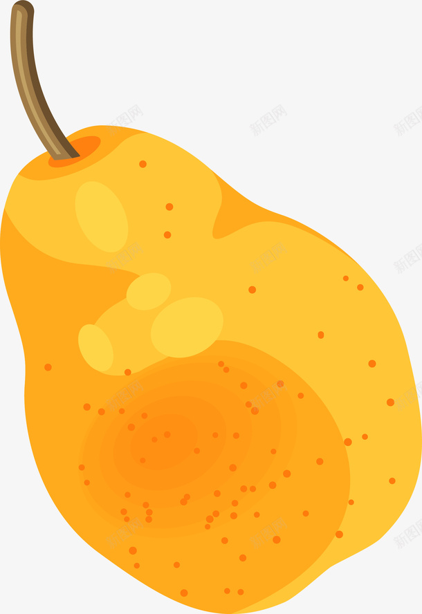 黄色鸭梨设计素材png免抠素材_88icon https://88icon.com 矢量图案 彩色底纹 扁平化 黄色鸭梨 水果 设计图