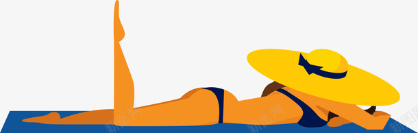 夏季度假沙滩日光浴png免抠素材_88icon https://88icon.com 夏季度假 趴着的女人 性感女人 晒太阳 夏日度假 沙滩日光浴