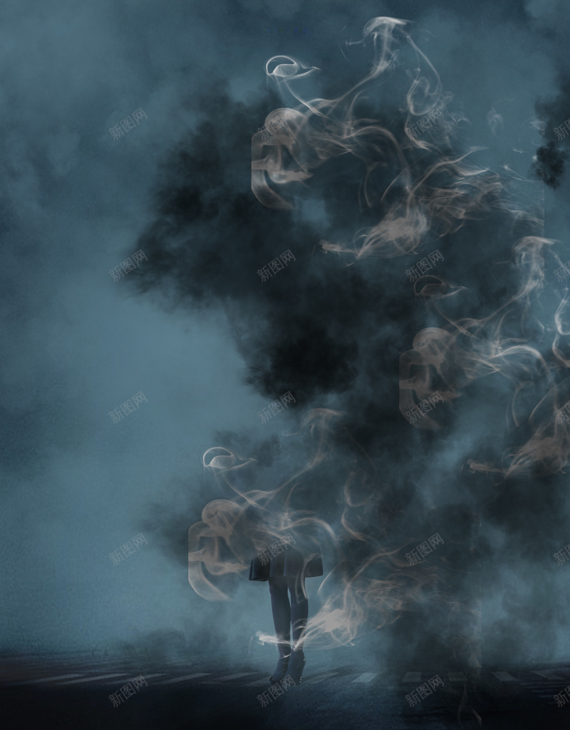 迷幻烟雾人影黑色背景素材psd设计背景_88icon https://88icon.com 人影 污染 烟雾 迷幻 雾霾 PM25 灰尘 黑色 背景 环境