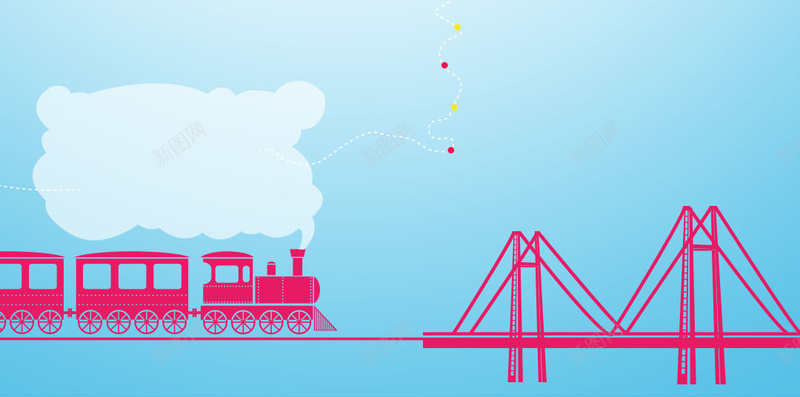 一路一带卡通背景psd设计背景_88icon https://88icon.com 一路一带 火车 油田 旅行 世界 白云 蓝天 卡通 趣味 浅蓝色 渐变 背景
