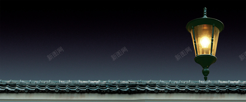 古典路灯psd设计背景_88icon https://88icon.com 海报banner 城墙 瓦片 男装 路灯 淘宝