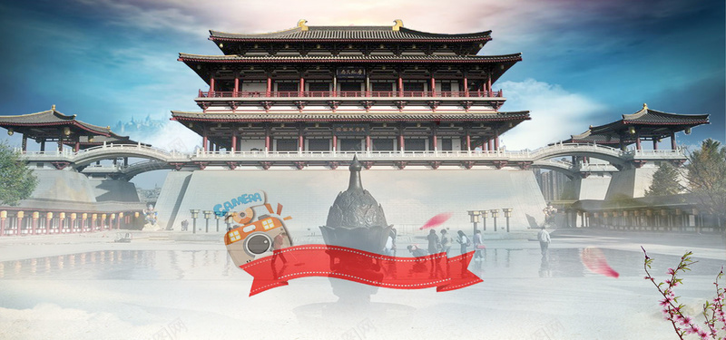 西安全城游宣传海报psd分层素材psd设计背景_88icon https://88icon.com 西安旅游海报 西安风景 西安建筑 西安地标 海报 西安旅游传单 西安全城游 psd分层素材