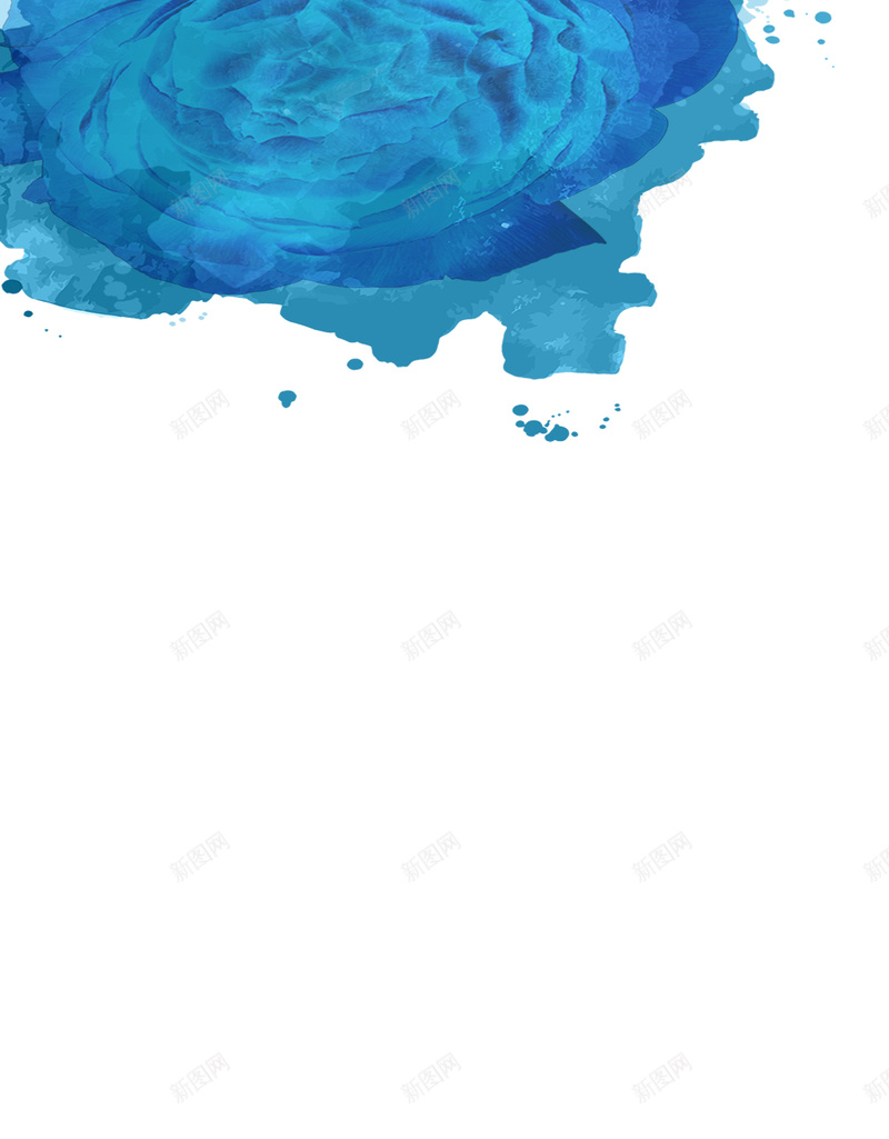 蓝色水墨玫瑰PSD分层H5背景素材psd设计背景_88icon https://88icon.com 卡通 水墨 玫瑰 童趣 蓝色 PSD分层 H5背景素材 手绘