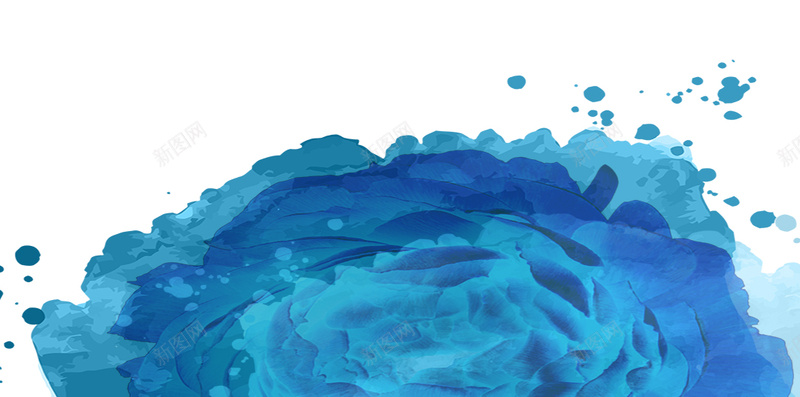 蓝色水墨玫瑰PSD分层H5背景素材psd设计背景_88icon https://88icon.com 卡通 水墨 玫瑰 童趣 蓝色 PSD分层 H5背景素材 手绘