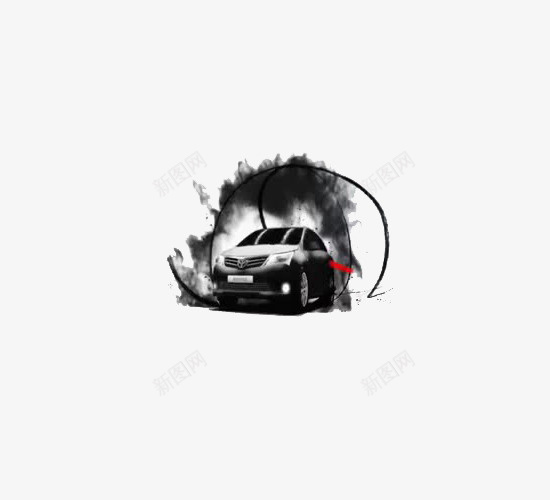 丰田汽车水墨风格创意广告png免抠素材_88icon https://88icon.com 丰田 汽车 水墨风格 创意广告 效果 装饰图案 水墨车