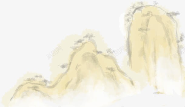 创意合成水彩黄色的高山效果png免抠素材_88icon https://88icon.com 创意 合成 水彩 黄色 高山 效果