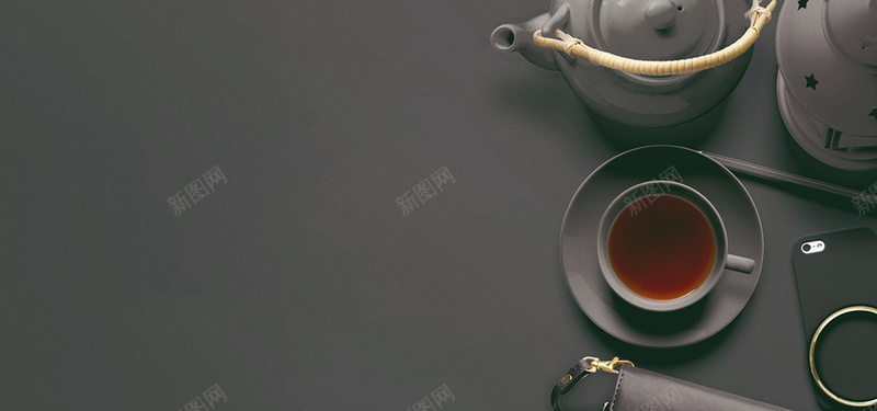 茶具背景图jpg设计背景_88icon https://88icon.com 海报banner 商务 灰色 茶具 静物 科技 科幻