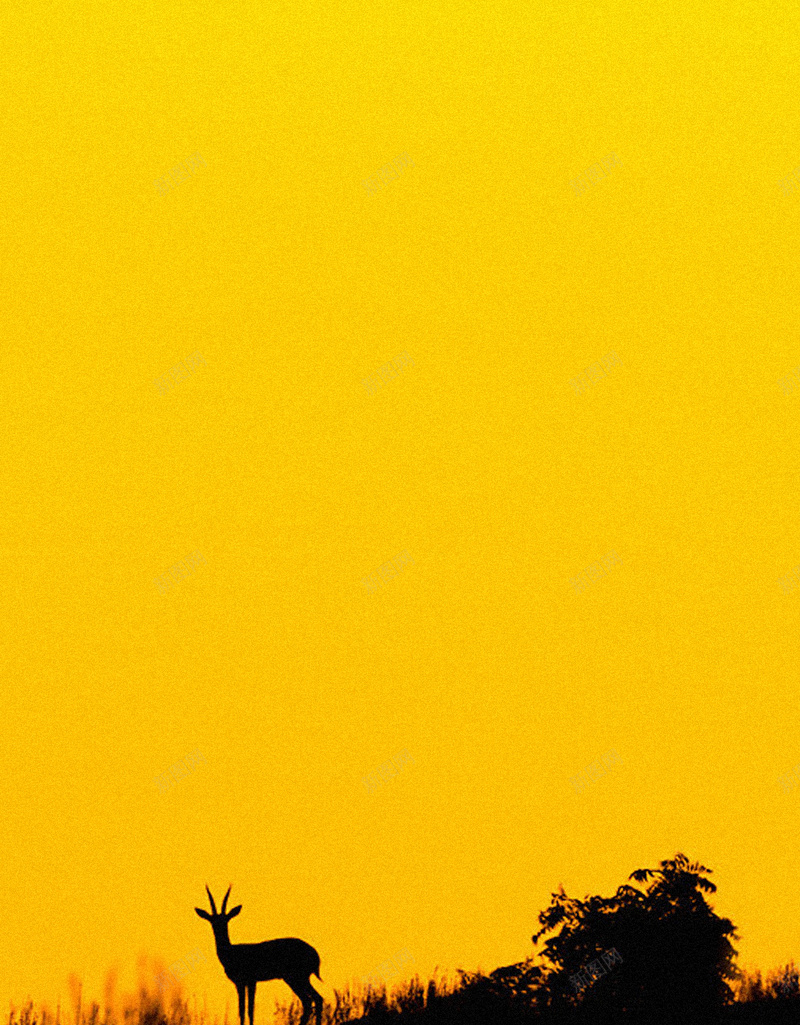 梅花鹿H5背景jpg设计背景_88icon https://88icon.com 梅花鹿 大气 天空 黄色 H5背景 H5 h5