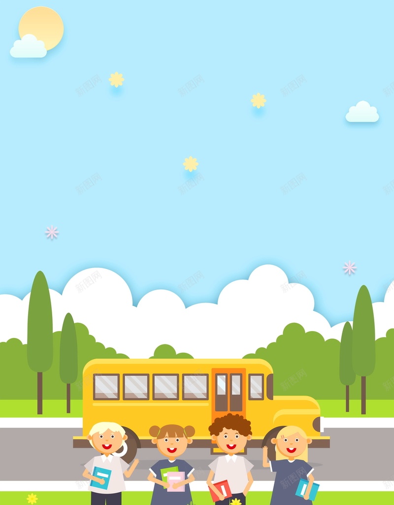 卡通开学季新学期PSD素材psd设计背景_88icon https://88icon.com 奔跑吧新学期 开学季 新学期 新梦想 新起点 开学季展板 校园开学橱窗 校园公示栏 学校公示栏 开学公示栏 开学展板 校园开学展板 校开学展板 分层文件 PSD源文件 高清背景 PSD素材 背景海报 背景素材 背景模板