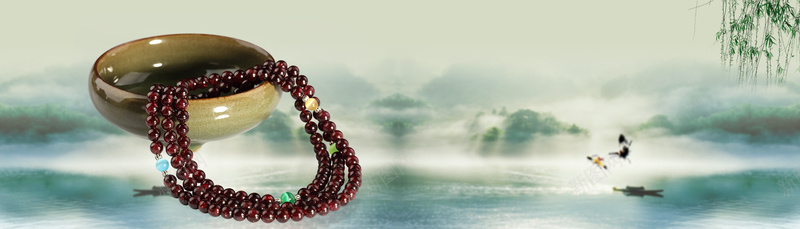 中国风背景psd设计背景_88icon https://88icon.com 手串 水墨画 瓷器 海报banner 中国风
