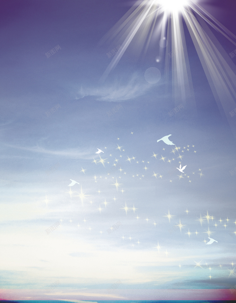 简约时尚自然风景广告jpg设计背景_88icon https://88icon.com 自然风景 大气 广告 时尚 简约 闪烁 鸽子 天空 白云