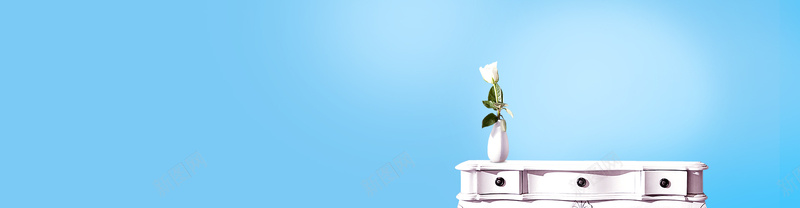 淘宝清新bannerjpg设计背景_88icon https://88icon.com 清新 花瓶 花 桌子 蓝色 海报banner 科技 科幻 商务