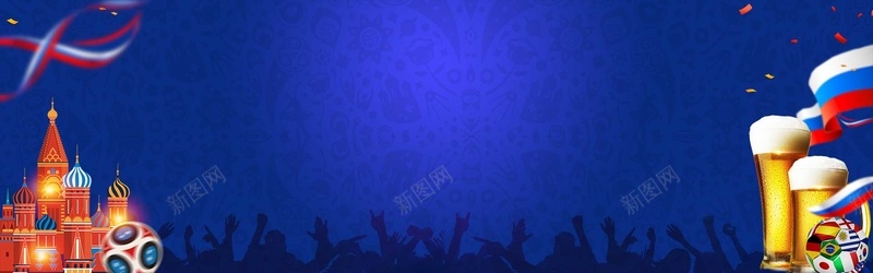 蓝色卡通世界杯足球banner背景psd设计背景_88icon https://88icon.com 2018世界杯海报 创意 卡通 时尚 蓝色 激情世界杯 世界杯 征战俄罗斯 2018足球 球场 比