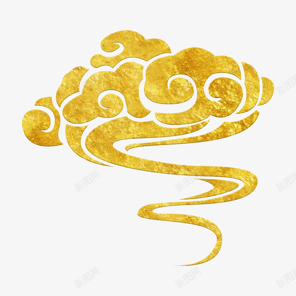 金色祥云纹理图案png免抠素材_88icon https://88icon.com 金色 传统 祥云 纹理
