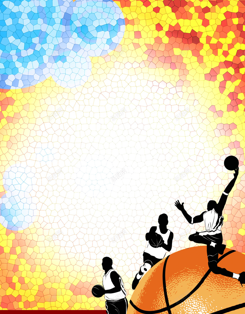运动篮球海报打蓝球psd设计背景_88icon https://88icon.com 篮球海报 打蓝球 运动 篮球 方块底纹 白色 扁平 渐变 几何