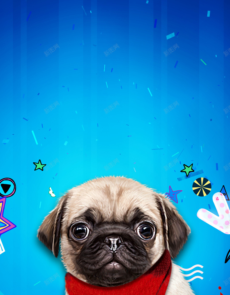萌宠狗狗海报背景psd设计背景_88icon https://88icon.com 可爱 宠物 扁平 狗狗 萌宠 广告 海报 背景