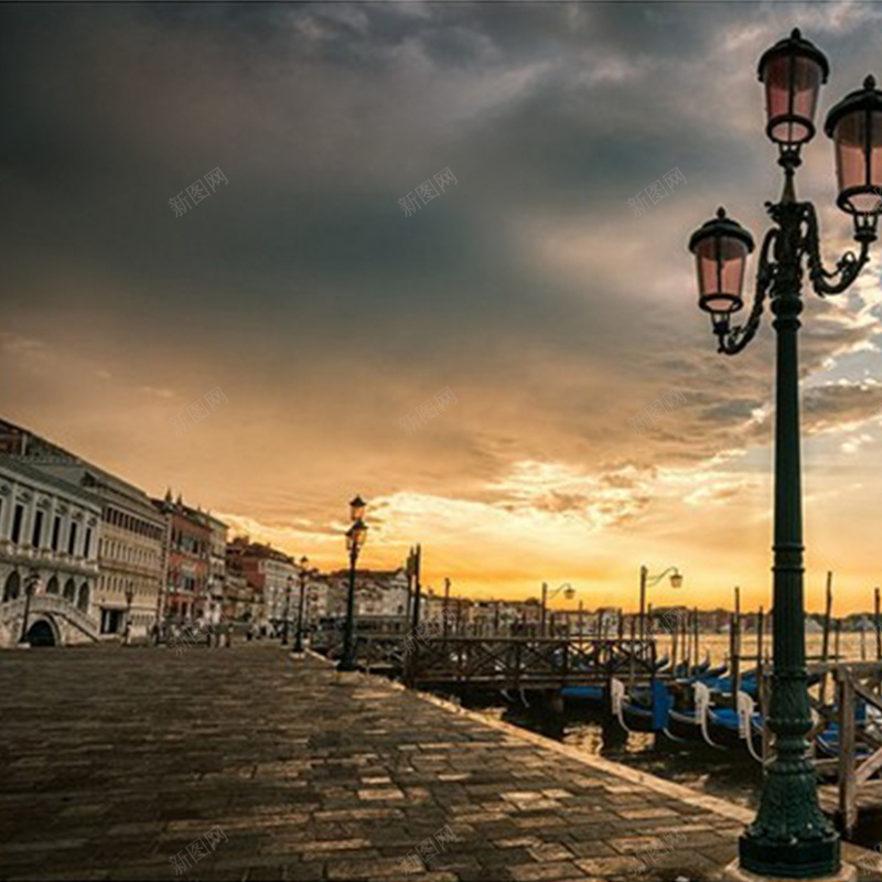 欧式建筑唯美风景jpg设计背景_88icon https://88icon.com 主图 摄影 风景 建筑欧式唯美风景摄影海岸路灯