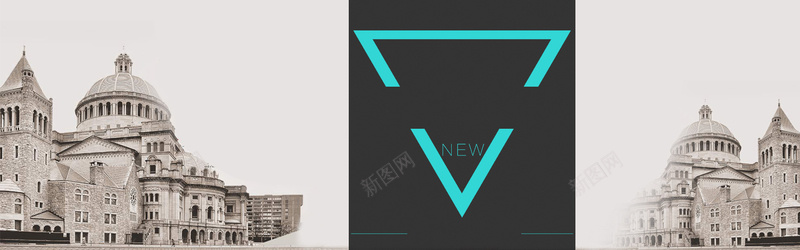 欧式风情淘宝促销psd设计背景_88icon https://88icon.com 欧式风情 倒三角 三角形 方形 城堡 建筑 欧洲 海报banner 大气