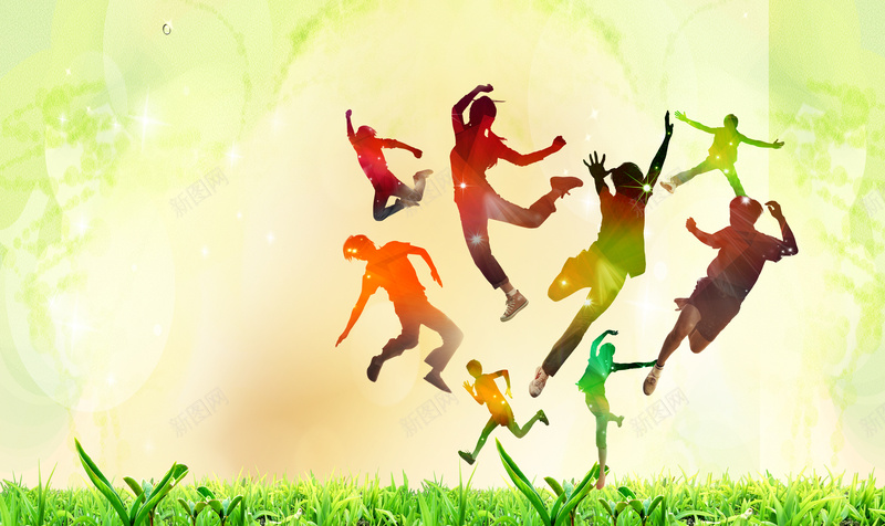 绿草清新人物剪影青春飞扬海报背景素材psd设计背景_88icon https://88icon.com 梦想飞扬 青春之旅 青春展板 青春飞扬 致青春 正青春再出发 年轻就是好 舞蹈青春 海报背景 激扬