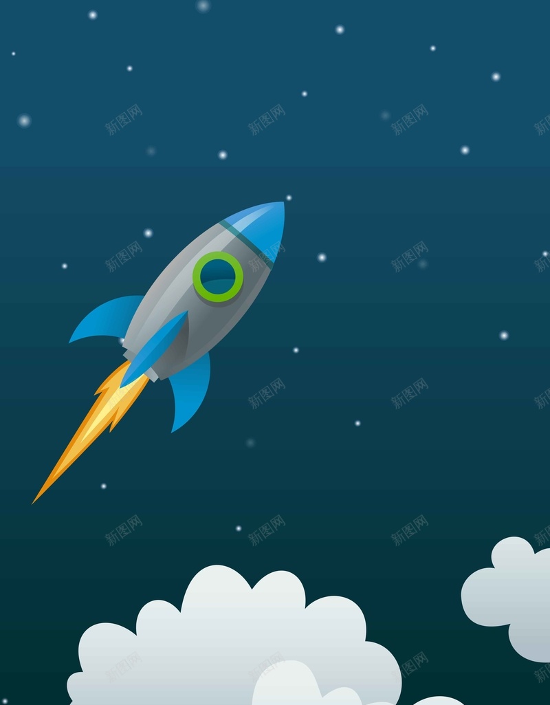 宇宙儿童蓝色卡通太空星球背景jpg设计背景_88icon https://88icon.com 儿童用品 卡通插画 大气宇宙 蓝色背景 太空 星球 飞船 背景