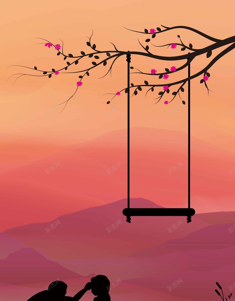 简约大气浪漫恋人剪影宣传广告jpg设计背景_88icon https://88icon.com 大气风景 宣传广告 浪漫恋人 简约背景 剪影 情侣剪影 树木剪影 亲密恋人