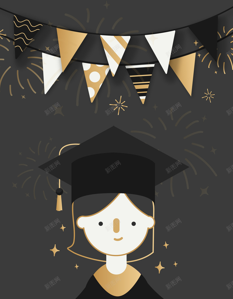 卡通手绘毕业季博士帽毕业舞会背景素材eps设计背景_88icon https://88icon.com 卡通 手绘 毕业季 博士帽 毕业 舞会 背景 素材