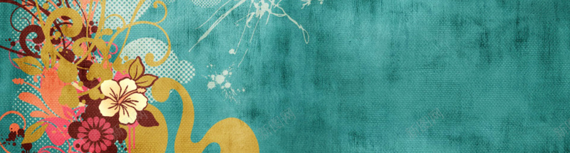 清新文艺花卉bannerjpg设计背景_88icon https://88icon.com 文艺 清新 纹理 绿色 花卉 海报banner 质感