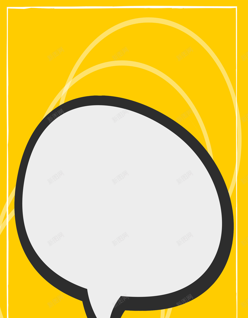 黄色对话框背景jpg设计背景_88icon https://88icon.com 其他 圆圈 底纹 简约 黄色 H5背景