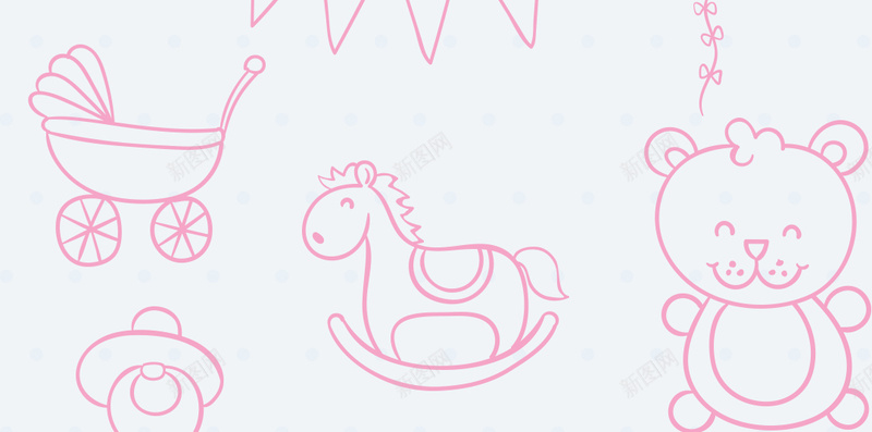 婴儿用品H5背景素材jpg设计背景_88icon https://88icon.com 婴儿用品 可爱背景 儿童玩具 木马 h5背景 卡通 童趣 手绘