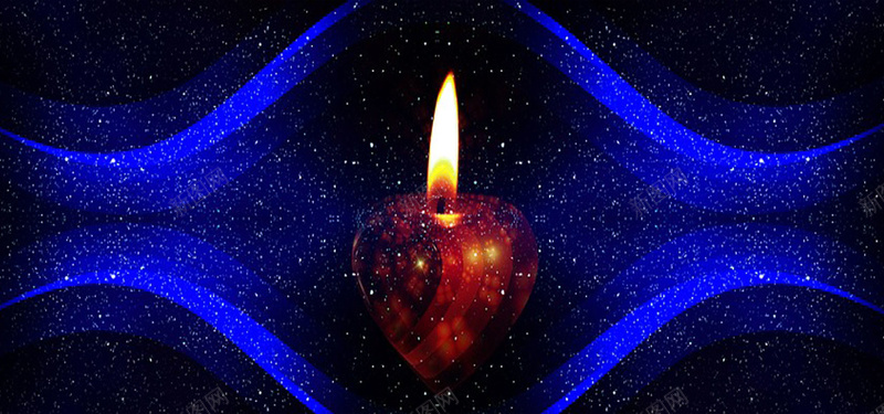 苹果烛光蓝色背景图jpg设计背景_88icon https://88icon.com 海报banner 深蓝色 烛光 苹果 质感 纹理
