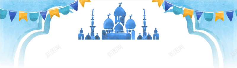 房地产卡通蓝色城堡广告bannereps设计背景_88icon https://88icon.com 城堡 建筑 彩旗 欧式 蓝色 海报 房地产 楼盘 广告 背景 轮播