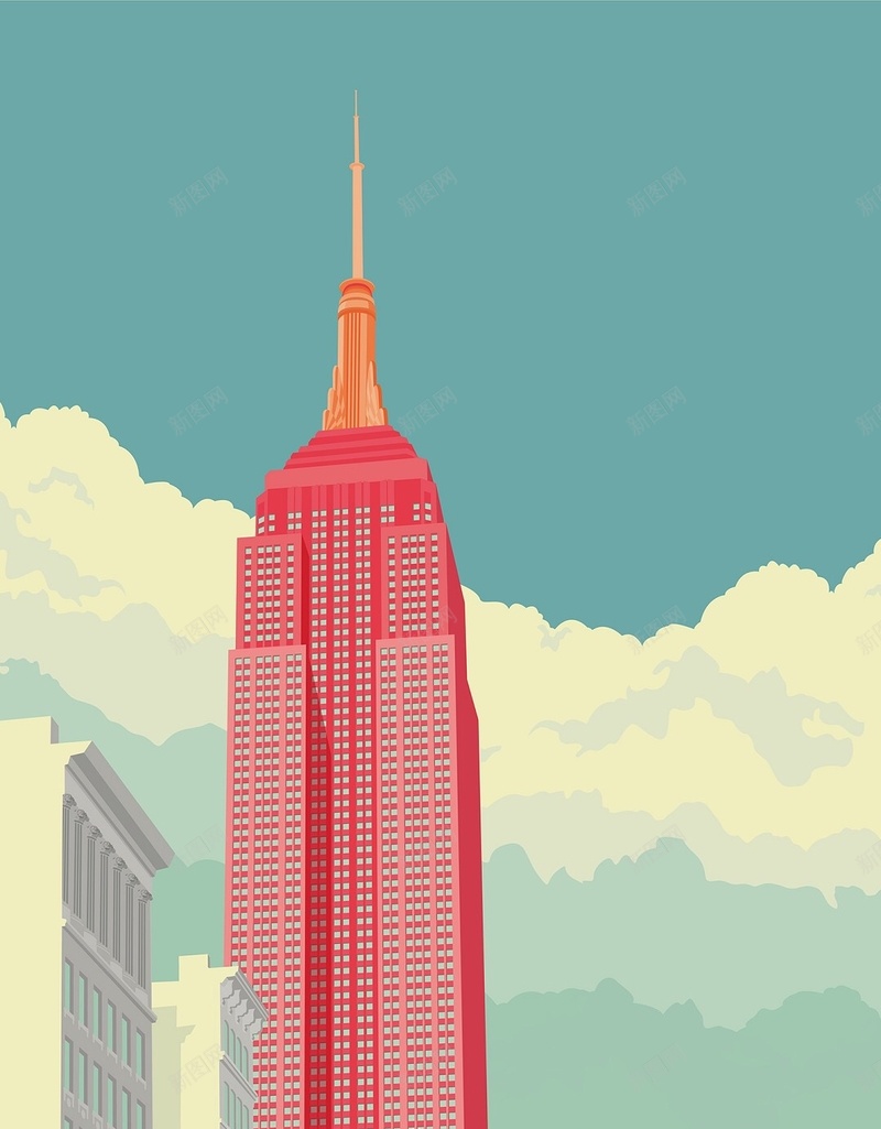 都市摩天楼插画H5背景jpg设计背景_88icon https://88icon.com 摩天楼 卡通 插画 背景 都市 H5 童趣 手绘