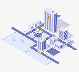 紫色等距风格城市道路仗png免抠素材_88icon https://88icon.com 25D 25d 卡通 地图 地标 城市 巴士 帆船 建筑 微观 模型 立体