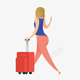 旅行中的人儿png免抠素材_88icon https://88icon.com 旅行 出门 行李箱 拉行李箱的人 女人