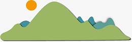 剪纸风重叠山脉png免抠素材_88icon https://88icon.com 山 剪纸 日初 日落 山脉