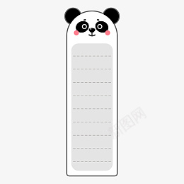 熊猫可爱书签png免抠素材_88icon https://88icon.com 卡通书签 便利贴 便签条 书签 动物 可爱 国宝 文具 熊猫 黑白