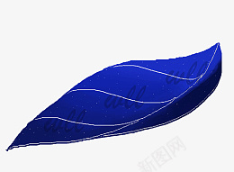 飘飘蓝色叶子png免抠素材_88icon https://88icon.com 蓝色 叶子 飘落 质感
