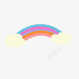 五颜六色彩虹和云朵psd免抠素材_88icon https://88icon.com 缤纷 清新 插画 涂鸦 图标