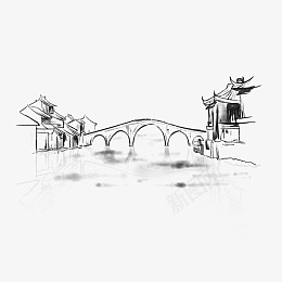 水墨画建筑街道绘画中国风psd免抠素材_88icon https://88icon.com 水墨画 建筑街道 绘画 中国风