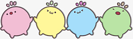 可爱小鸟四只小鸡png免抠素材_88icon https://88icon.com 可爱 小鸡 小鸟 卡通 PNG