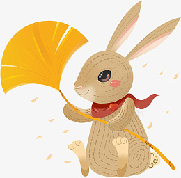 秋日动物兔子元素png免抠素材_88icon https://88icon.com 秋日 动物 兔子 元素