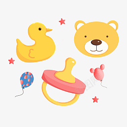 母婴用品玩具png免抠素材_88icon https://88icon.com 母婴用品 小鸭子 奶嘴 玩具 礼品 礼物 熊